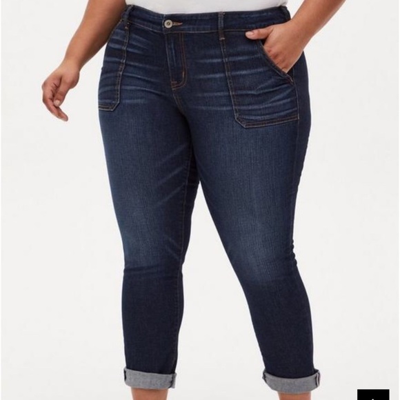 Torrid Boyfriend Straight Vintage Stretch Mid-Rise Jean. Size 10 tall. Stretch. - Picture 1 of 10
